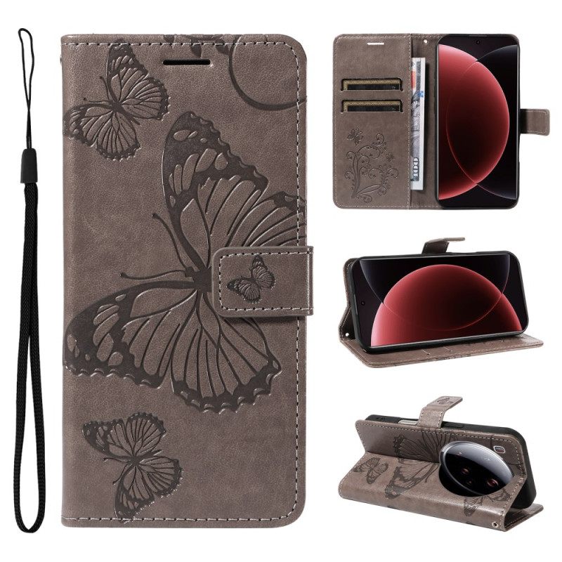 Δερματινη Θηκη Xiaomi 15 Ultra Γιγάντιες Πεταλούδες