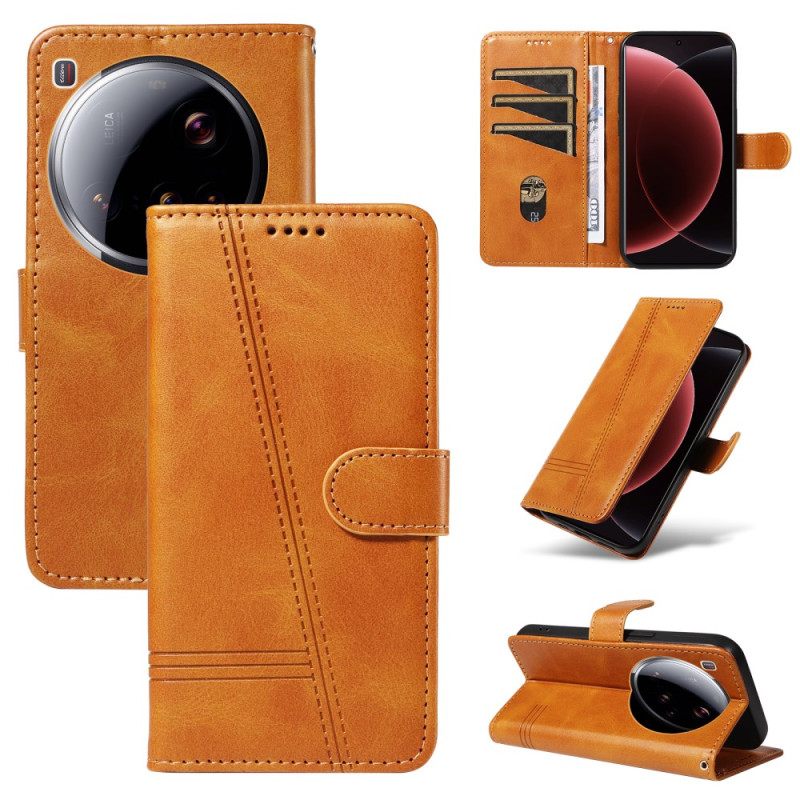 Δερματινη Θηκη Xiaomi 15 Ultra Γραμμές Σιλικόνης