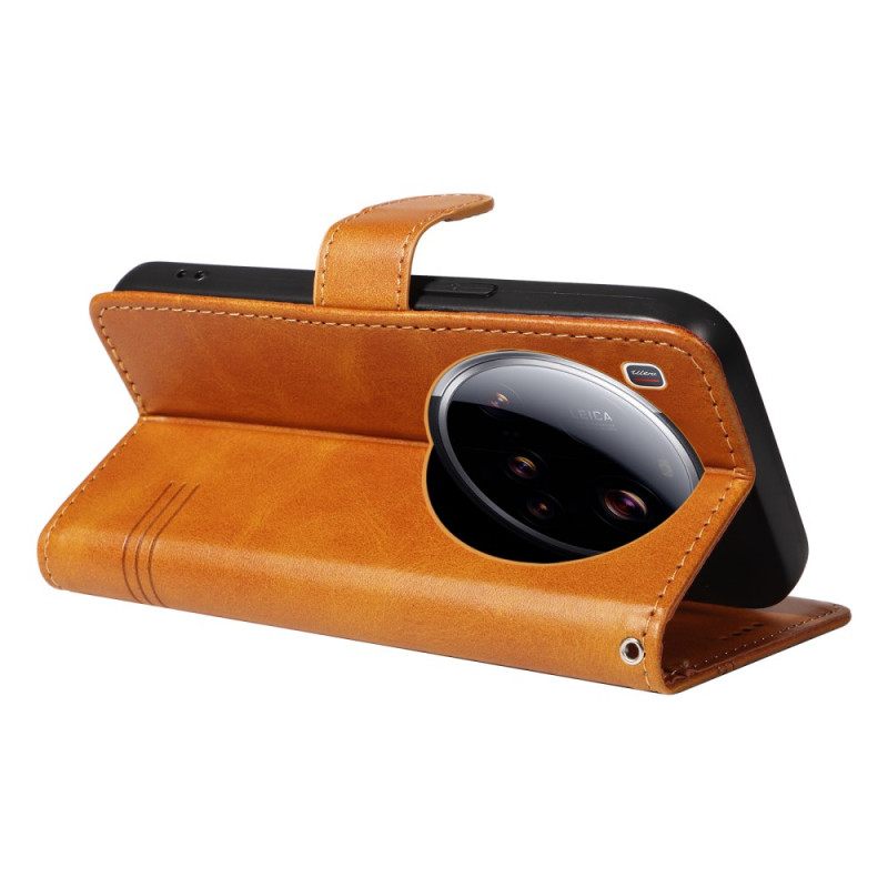 Δερματινη Θηκη Xiaomi 15 Ultra Γραμμές Σιλικόνης