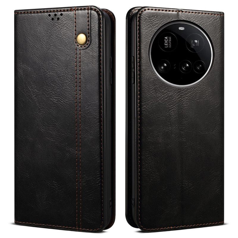 Δερματινη Θηκη Xiaomi 15 Ultra Κερωμένο Τεχνητό Δέρμα Σιλικόνης