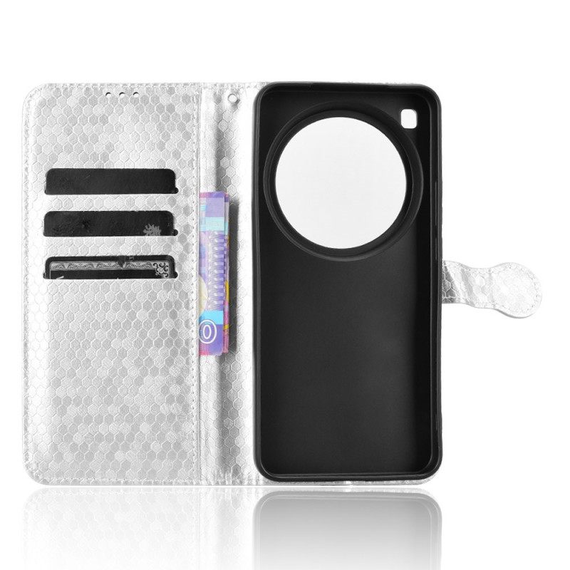 Δερματινη Θηκη Xiaomi 15 Ultra Κουκκίδες Με Γκλίτερ Σιλικόνης