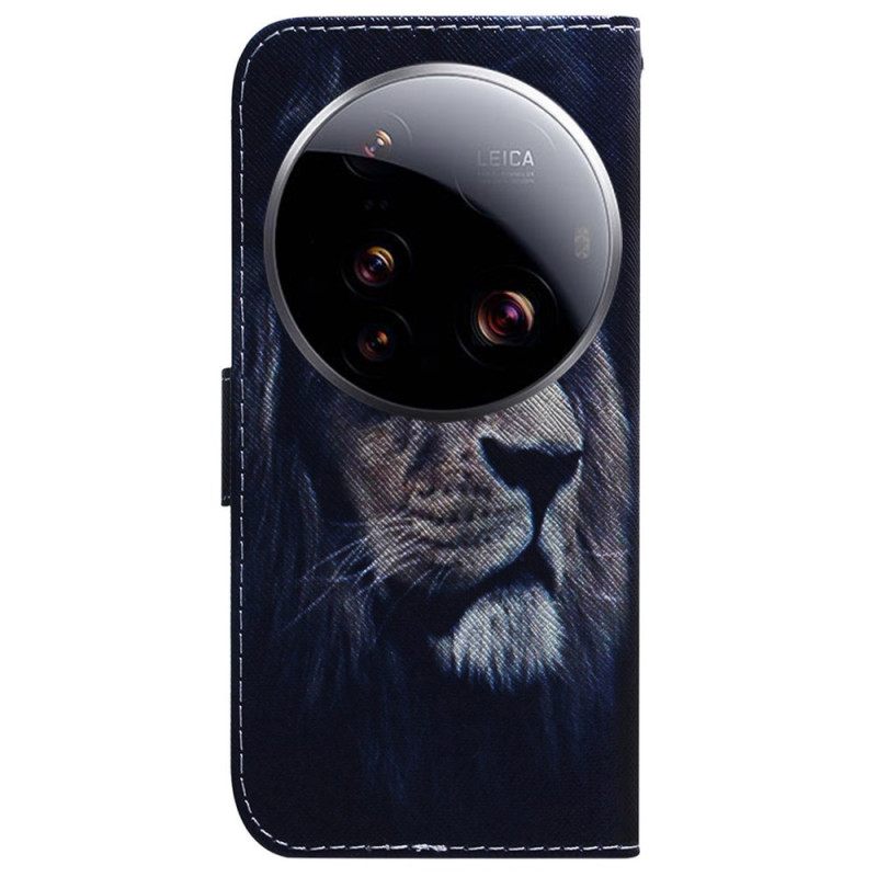 Δερματινη Θηκη Xiaomi 15 Ultra Λιοντάρι Που Ονειρεύεται Σιλικόνης