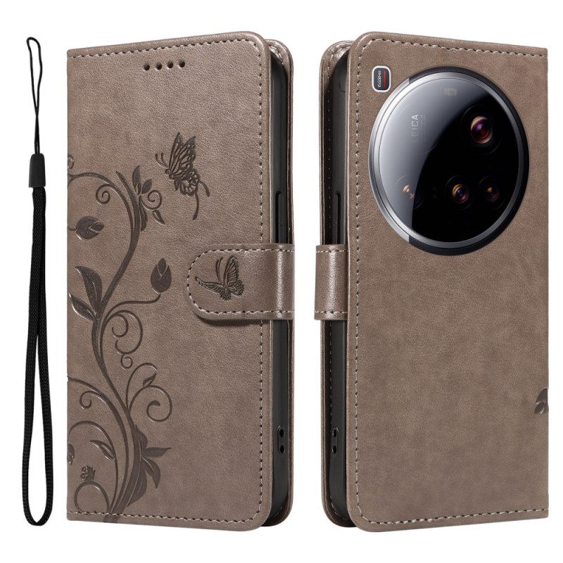 Δερματινη Θηκη Xiaomi 15 Ultra Λουλουδάτο Σχέδιο