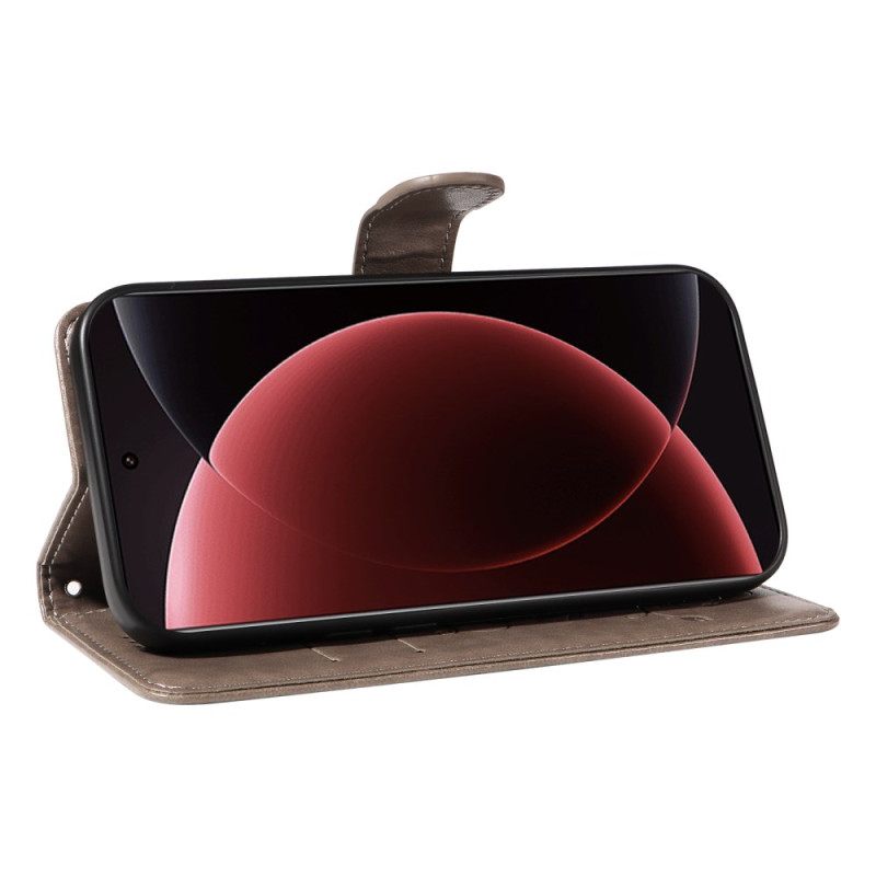 Δερματινη Θηκη Xiaomi 15 Ultra Λουλουδάτο Σχέδιο