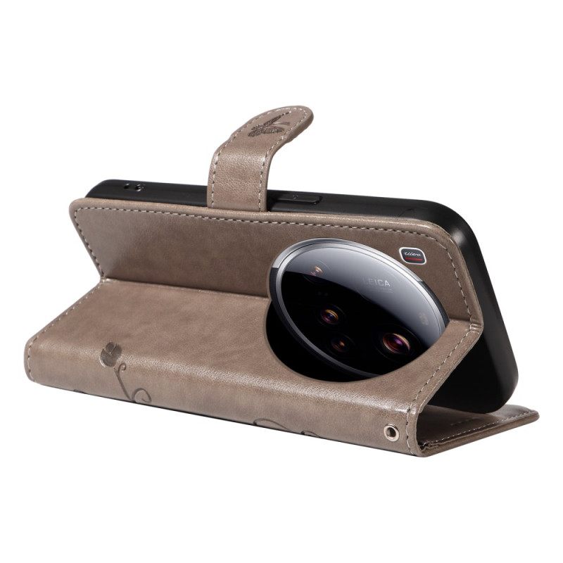 Δερματινη Θηκη Xiaomi 15 Ultra Λουλουδάτο Σχέδιο