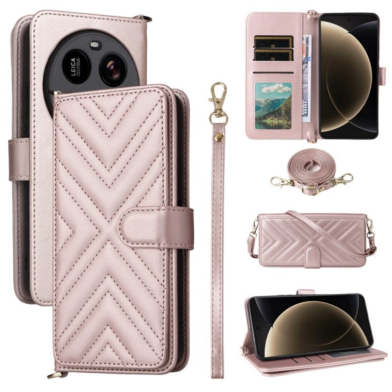 Δερματινη Θηκη Xiaomi 15 Ultra Λουράκι Ώμου Και Λουράκι