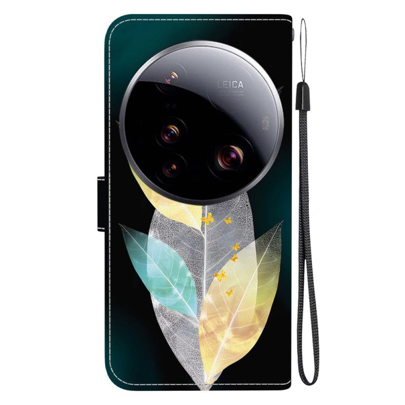 Δερματινη Θηκη Xiaomi 15 Ultra Πολύχρωμα Φύλλα Σιλικόνης