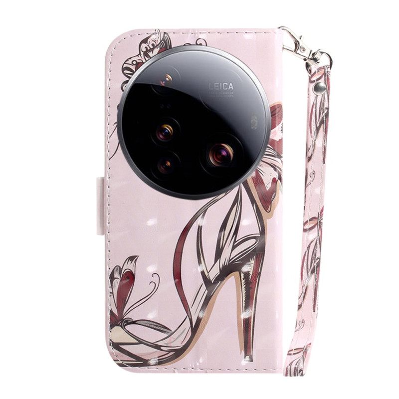 Δερματινη Θηκη Xiaomi 15 Ultra Ψηλοτάκουνα Με Κορδόνι