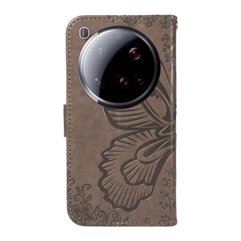 Δερματινη Θηκη Xiaomi 15 Ultra Σχέδιο Πεταλούδας