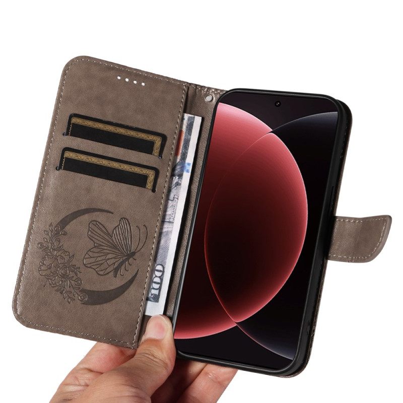 Δερματινη Θηκη Xiaomi 15 Ultra Σχέδιο Πεταλούδας