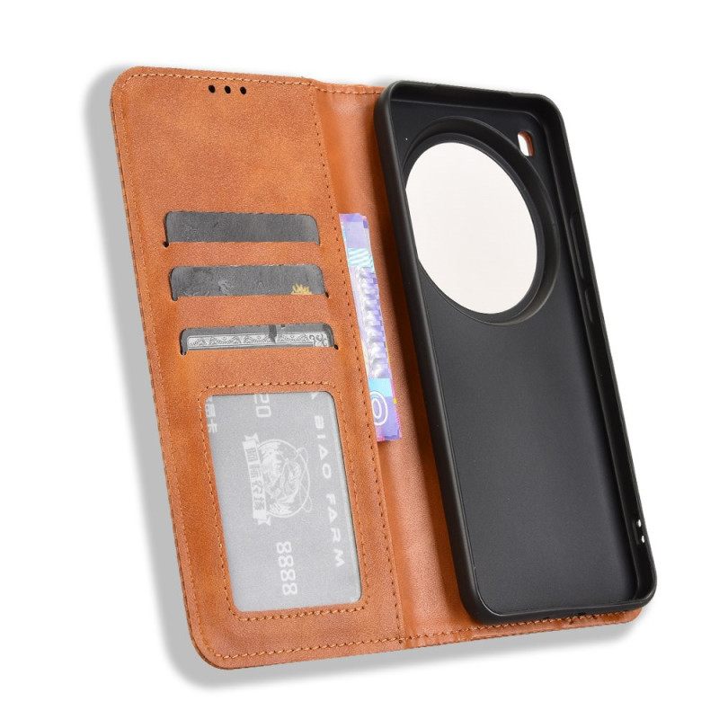 Δερματινη Θηκη Xiaomi 15 Ultra Vintage Διάζωμα Σιλικόνης