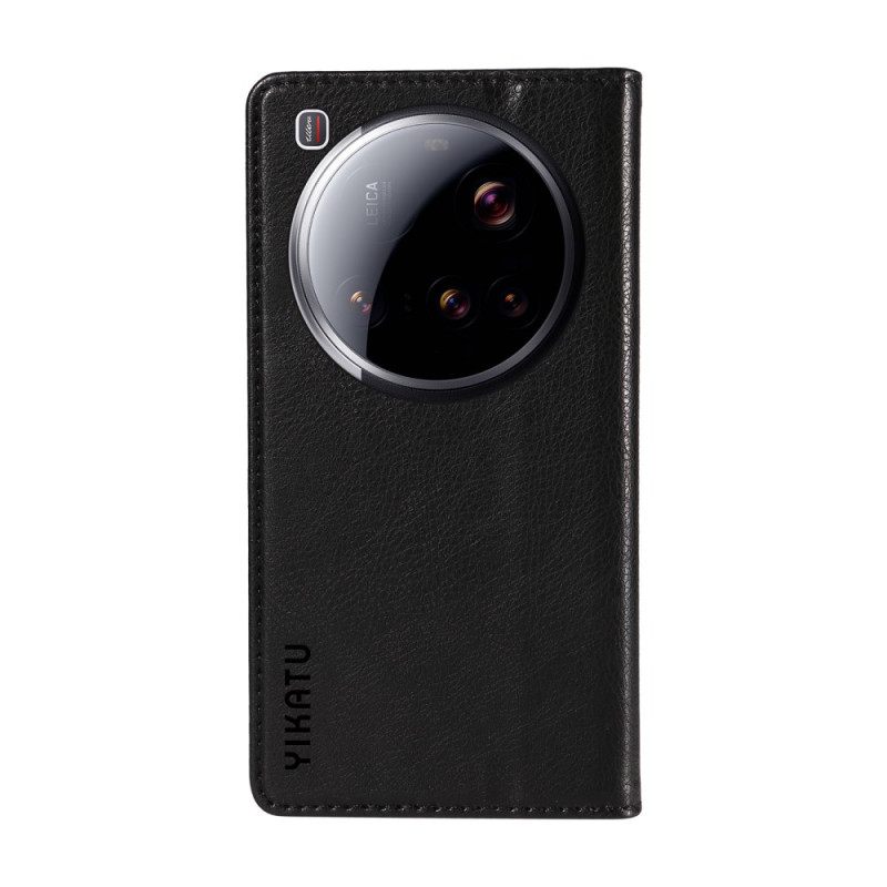 Δερματινη Θηκη Xiaomi 15 Ultra Yikatu Lychee Τεχνητό Δέρμα Σιλικόνης