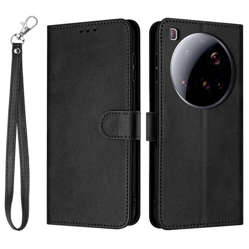 Θηκη Κινητου Xiaomi 15 Ultra Εφέ Δερμάτινου Λουριού