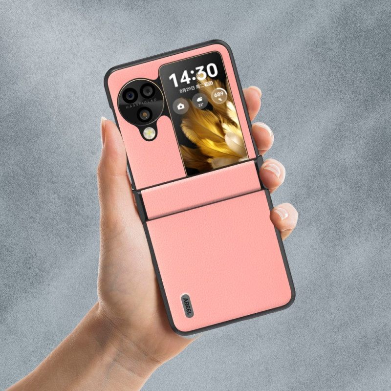 Κάλυμμα Oppo Find N3 Flip Δέρμα Με Υφή Abeel Σιλικόνης