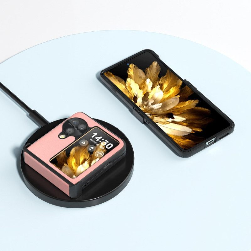 Κάλυμμα Oppo Find N3 Flip Δέρμα Με Υφή Abeel Σιλικόνης