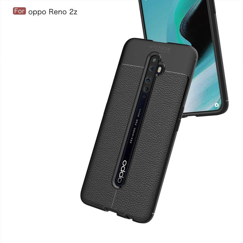 θηκη κινητου Oppo Reno 2Z Δερμάτινο Εφέ Litchi Διπλής Γραμμής