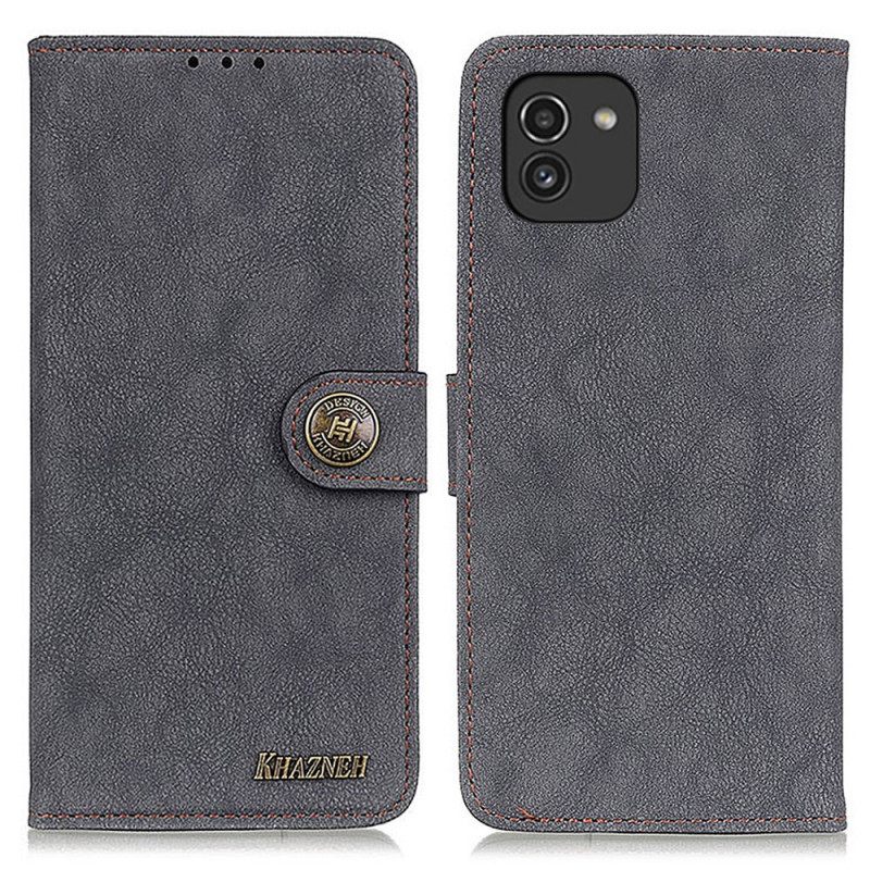 Κάλυμμα Samsung Galaxy A03 Khazneh Retro Split Leather