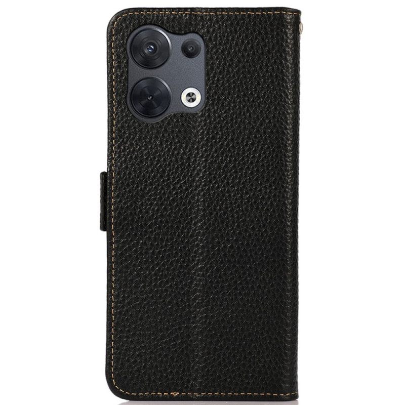 Θήκη Flip Oppo Reno 8 Litchi Leather Khazneh Rfid