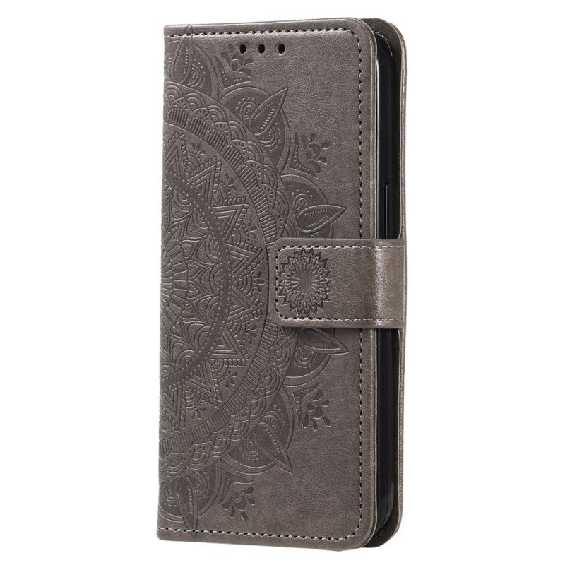 Θήκη Flip Oppo Reno 8 με κορδονι Mandala Sun Strap