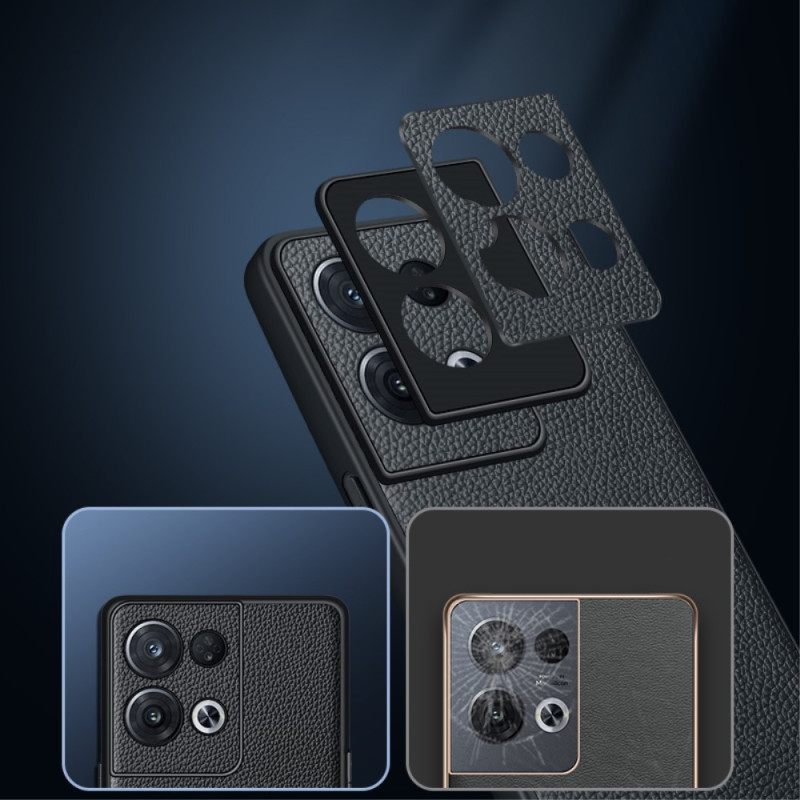 Θήκη Oppo Reno 8 Γνήσιο Δέρμα Litchi