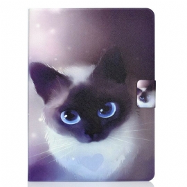 δερματινη θηκη iPad Air (2022) (2020) / Pro 11" Γάτα Με Μπλε Μάτια