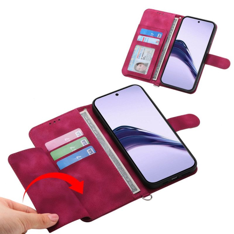 Δερματινη Θηκη Realme 14 Pro Plus 5g Δαντελένιο Σουέτ Με Λουράκι Και Λουράκι Ώμου