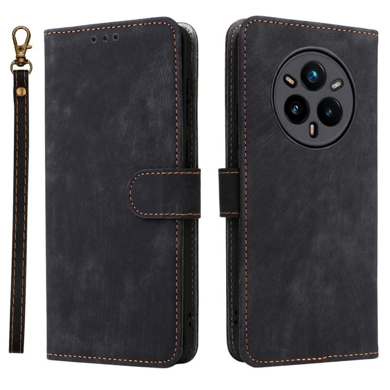 Δερματινη Θηκη Realme 14 Pro Plus 5g Εφέ Σουέτ Με Προστασία Rfid Σιλικόνης