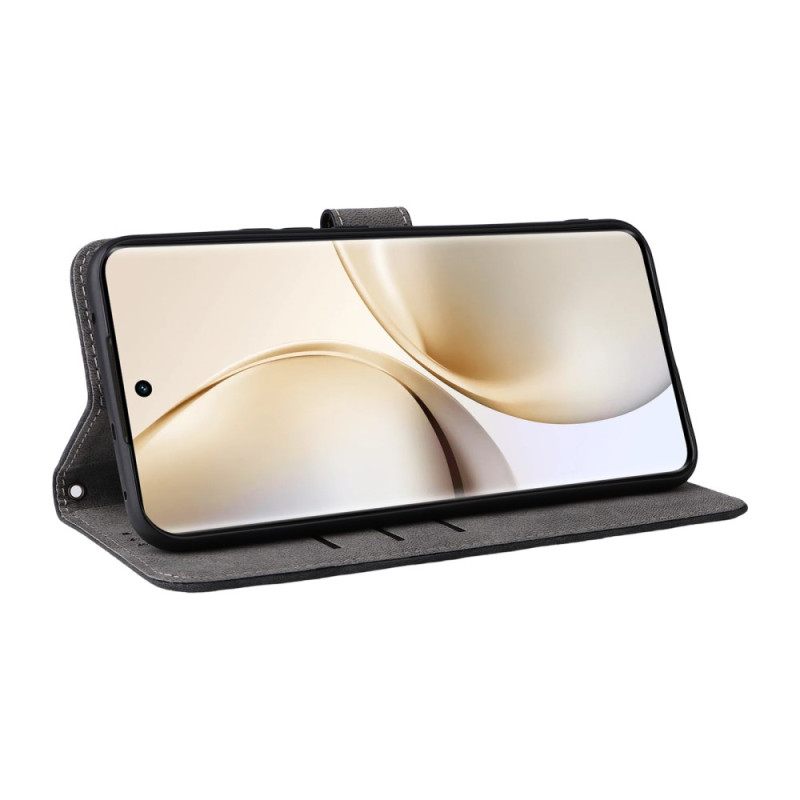 Δερματινη Θηκη Realme 14 Pro Plus 5g Εφέ Σουέτ Με Προστασία Rfid Σιλικόνης