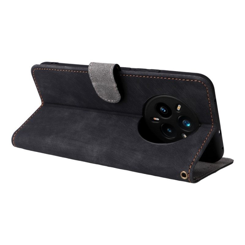 Δερματινη Θηκη Realme 14 Pro Plus 5g Εφέ Σουέτ Με Προστασία Rfid Σιλικόνης