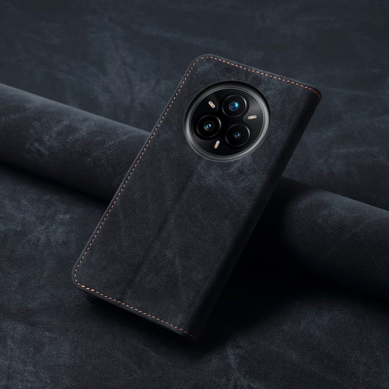 Δερματινη Θηκη Realme 14 Pro Plus 5g Ύφασμα Τζιν Σιλικόνης