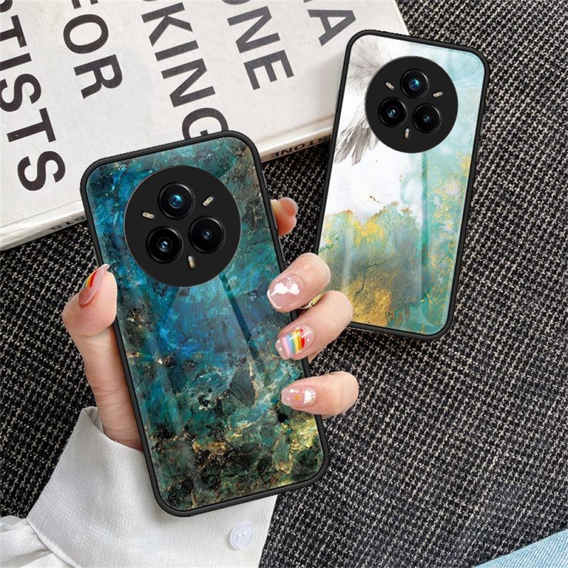 Κάλυμμα Realme 14 Pro Plus 5g Θήκες Κινητών Εφέ Μαρμάρου Από Σκληρυμένο Γυαλί