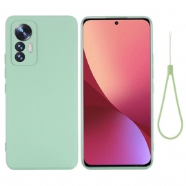 θηκη κινητου Xiaomi 12 Lite με κορδονι Strappy Liquid Silicone