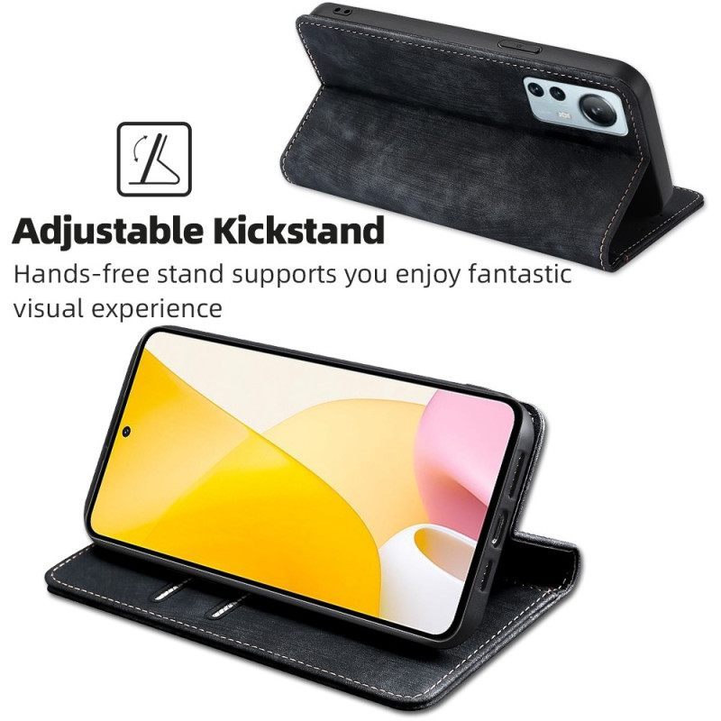 θηκη κινητου Xiaomi 12 Lite Θήκη Flip Ρετρό Δερμάτινο Στυλ