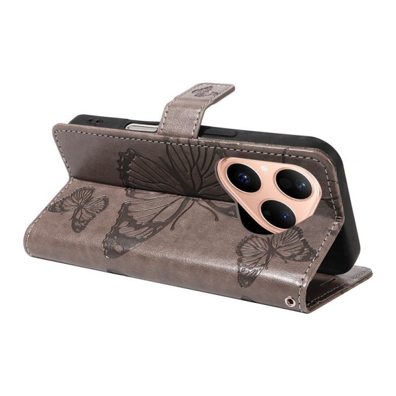 Δερματινη Θηκη Huawei Pura 80 Μεγάλες Πεταλούδες