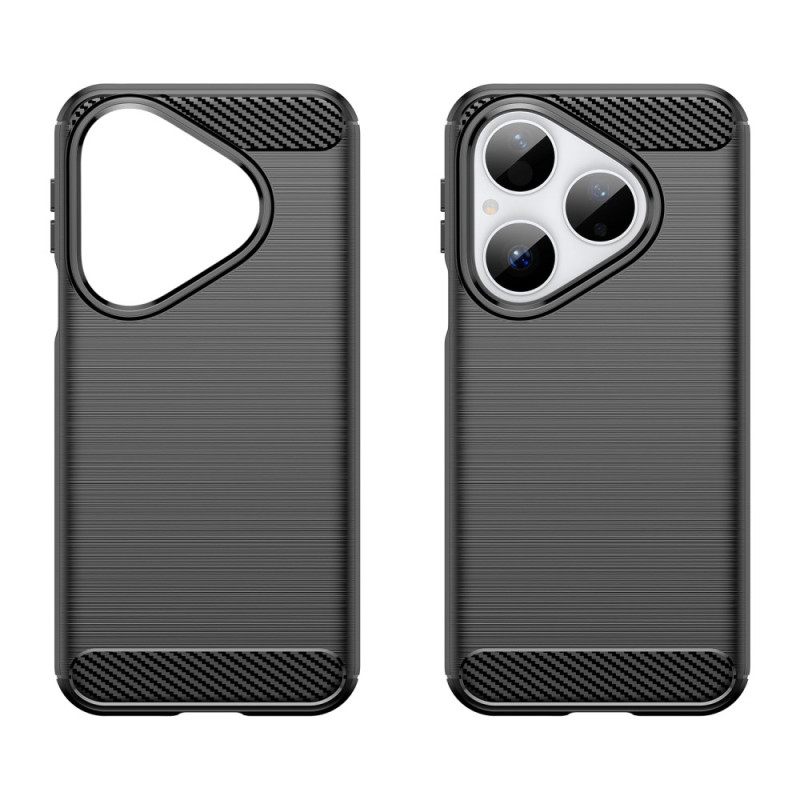 Κάλυμμα Huawei Pura 80 Βουρτσισμένο Ανθρακονήματα Σιλικόνης