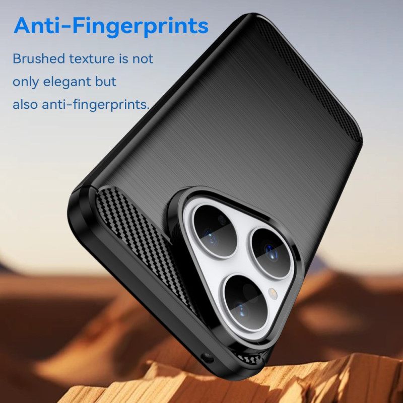 Κάλυμμα Huawei Pura 80 Βουρτσισμένο Ανθρακονήματα Σιλικόνης