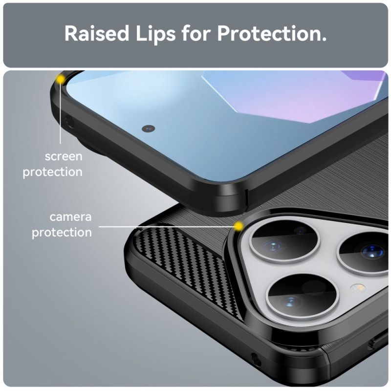 Κάλυμμα Huawei Pura 80 Βουρτσισμένο Ανθρακονήματα Σιλικόνης