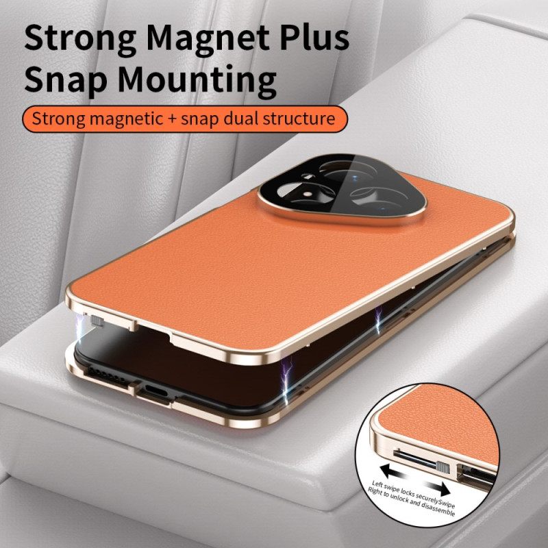 Κάλυμμα Huawei Pura 80 Δερμάτινη Σχεδίαση Και Προστατευτικό Οθόνης Από Σκληρυμένο Γυαλί