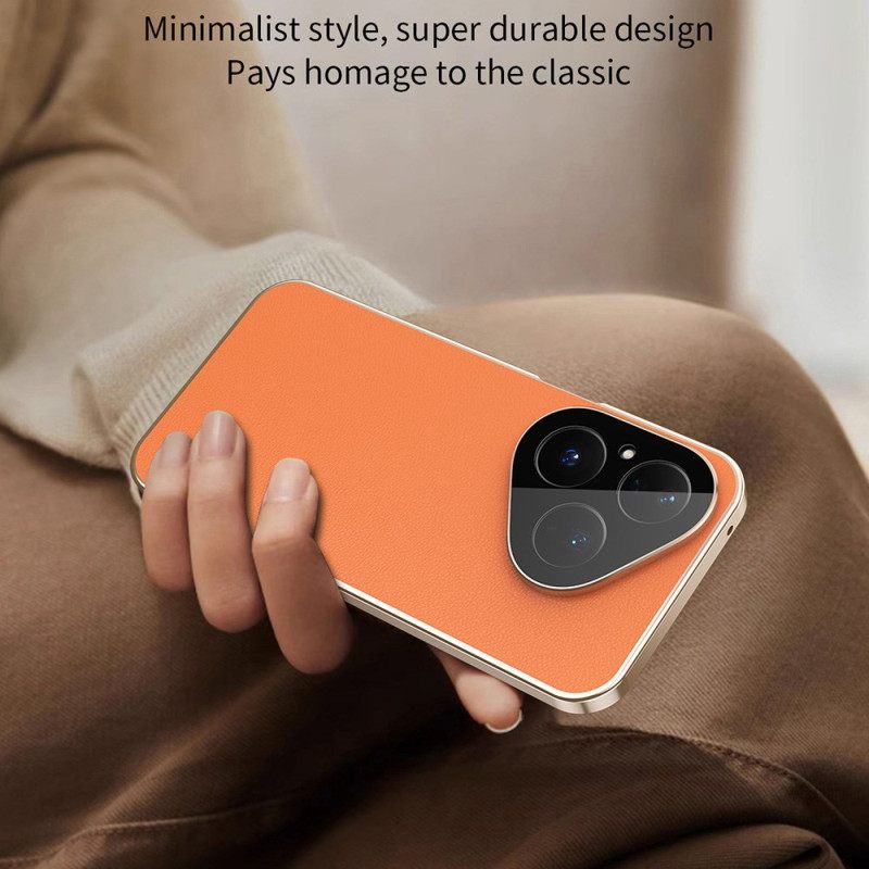 Κάλυμμα Huawei Pura 80 Δερμάτινη Σχεδίαση Και Προστατευτικό Οθόνης Από Σκληρυμένο Γυαλί