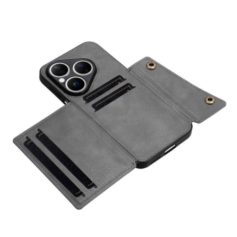 Κάλυμμα Huawei Pura 80 Θήκες Κινητών Θήκη Για Κάρτες Με Εφέ Δέρματος