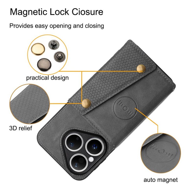 Κάλυμμα Huawei Pura 80 Θήκες Κινητών Θήκη Για Κάρτες Με Εφέ Δέρματος