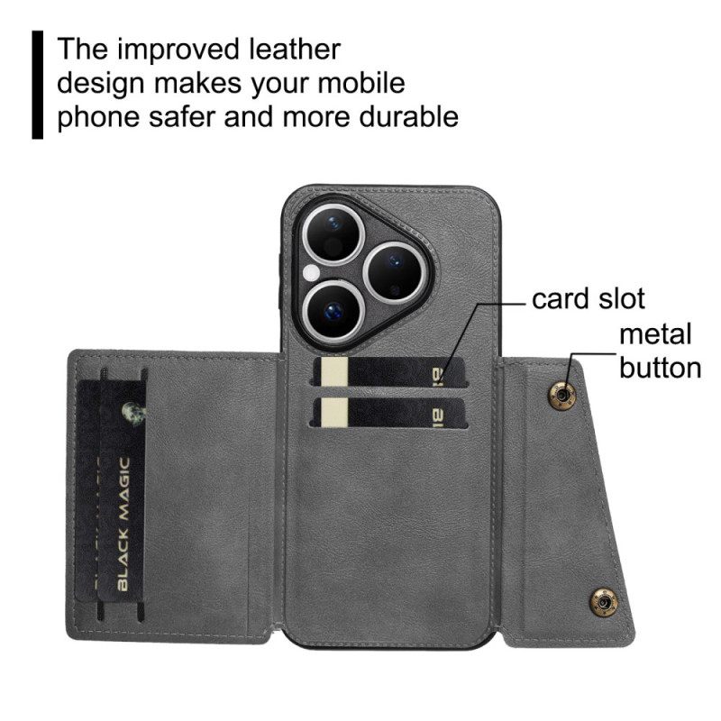 Κάλυμμα Huawei Pura 80 Θήκες Κινητών Θήκη Για Κάρτες Με Εφέ Δέρματος