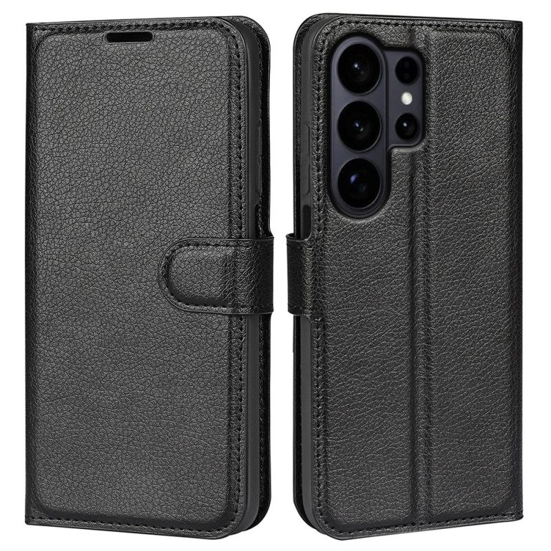 Δερματινη Θηκη Samsung Galaxy S26 Ultra Δέρμα Lychee Faux