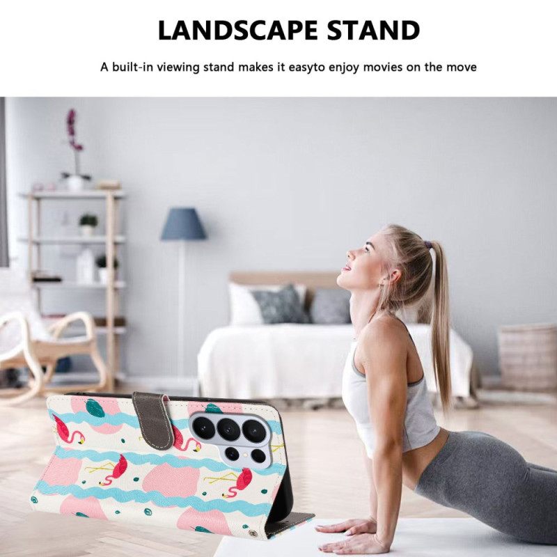 Δερματινη Θηκη Samsung Galaxy S26 Ultra Φλαμίνγκο Σιλικόνης