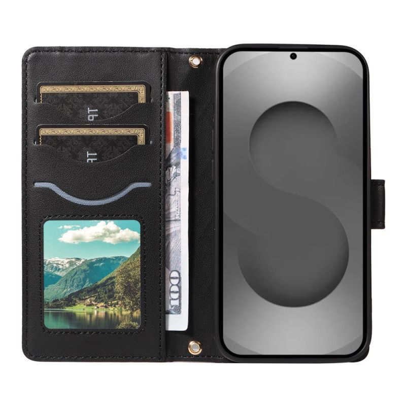 Δερματινη Θηκη Samsung Galaxy S26 Ultra Καπιτονέ Με Λουρί Και Λουρί Ώμου