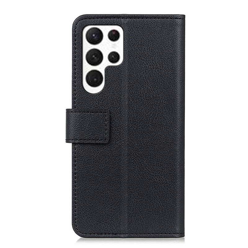 Δερματινη Θηκη Samsung Galaxy S26 Ultra Κλασικό Μαύρο Σιλικόνης