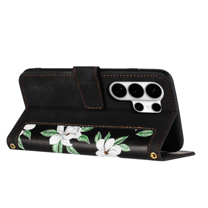 Δερματινη Θηκη Samsung Galaxy S26 Ultra Λουλουδάτο Σχέδιο