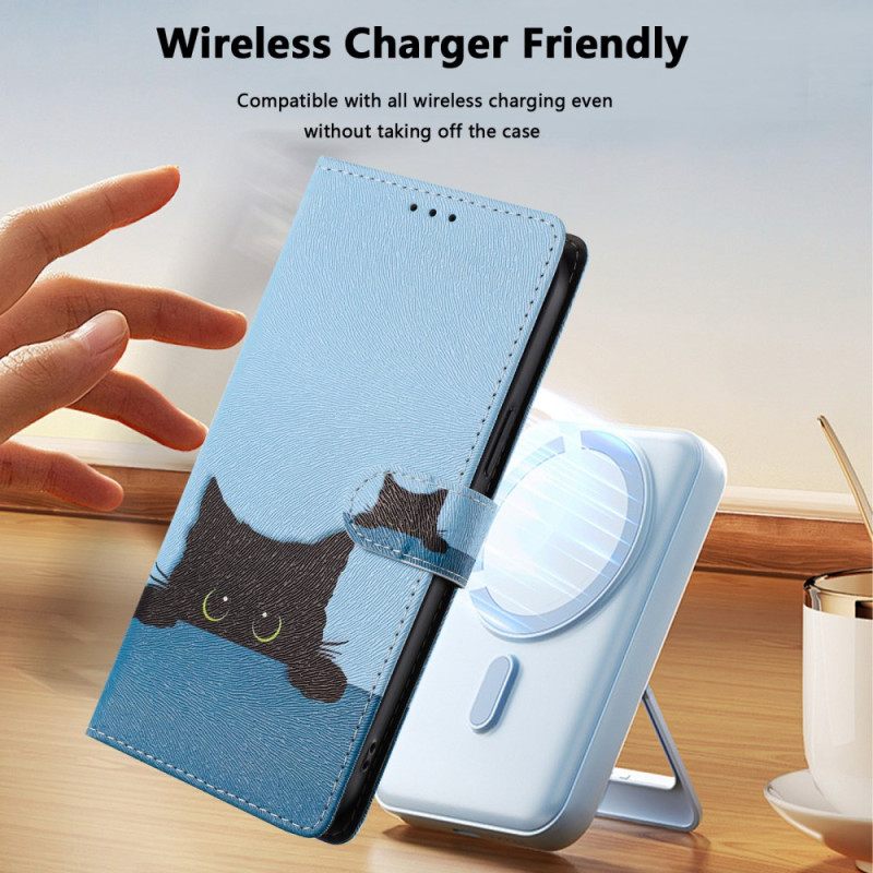 Δερματινη Θηκη Samsung Galaxy S26 Ultra Μαύρο Γατάκι