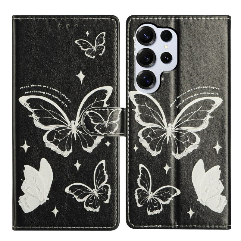 Θηκη Κινητου Samsung Galaxy S26 Ultra Θήκες Κινητών Μαύρες Και Άσπρες Πεταλούδες
