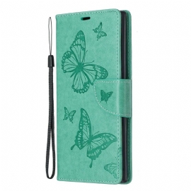 Κάλυμμα Samsung Galaxy Note 10 Plus με κορδονι Πανέμορφες Πεταλούδες Με Λουριά